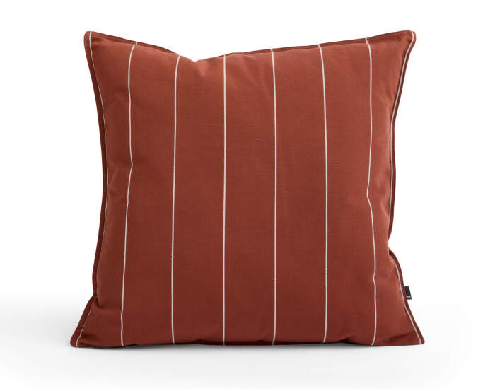 Terrazza Cushion, terracotta narrow stripe