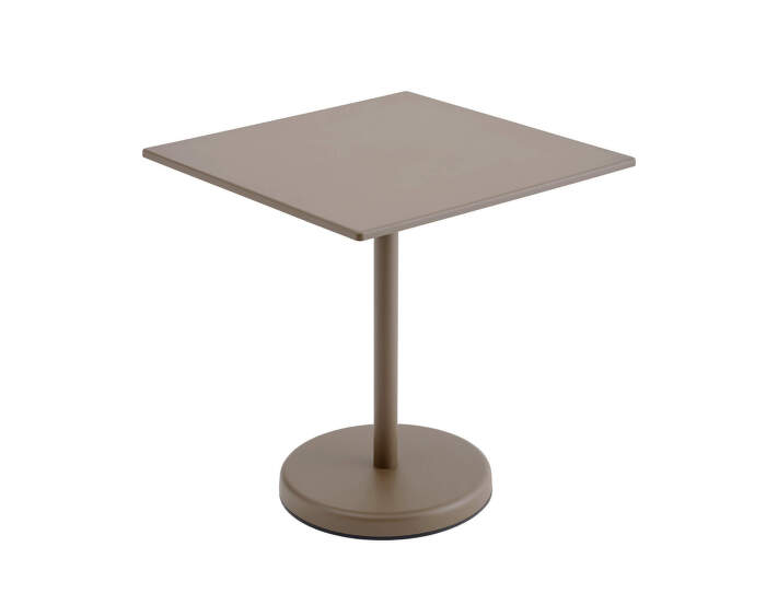 Linear Steel Café Table 70x70, taupe