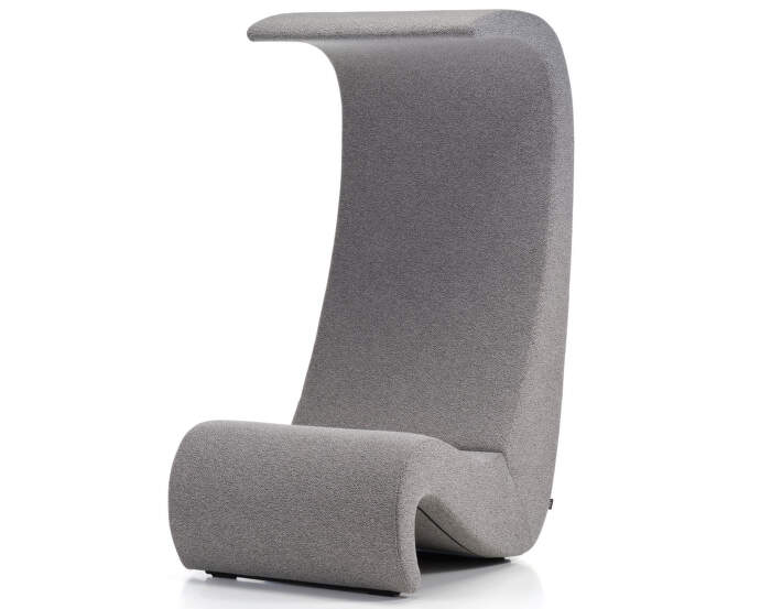 Amoebe Highback Chair, salt and pepper