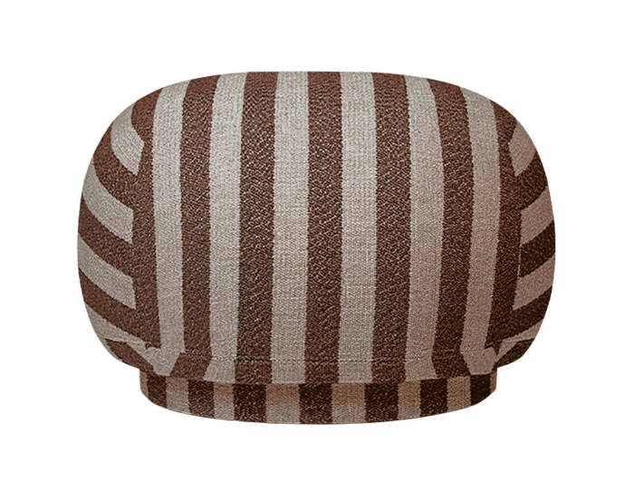 Pouf Rico, Louisiana sand  chocolate