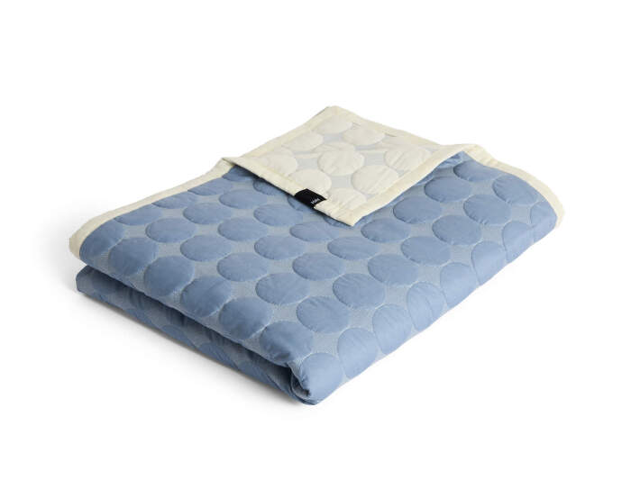 Mega Dot Organic Plaid 195x245, dusty blue