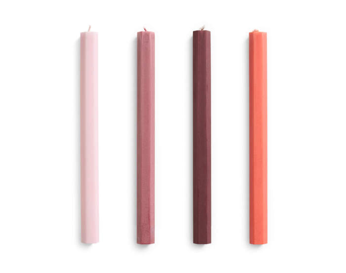Hexagon Candle set of 4, berry