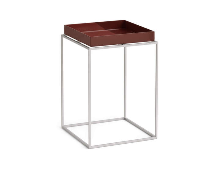 Stolek Tray Table 30x30 High, chocolate high gloss : silicon coated base