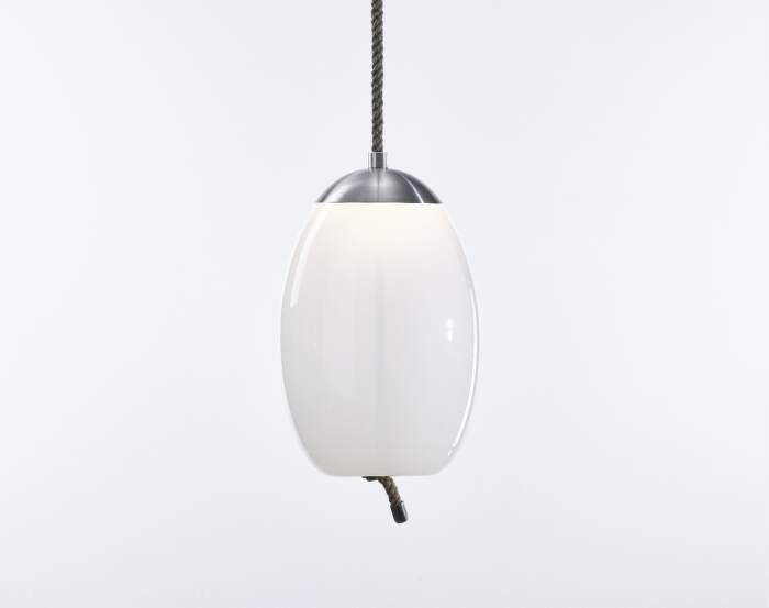 Knot Small Uovo PC1036 Lamp, opaline / stainless steel