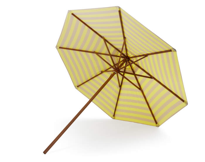Messina Umbrella Ø300, lemon / sand stripe