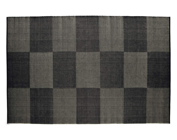 Check Rug 200x300, black