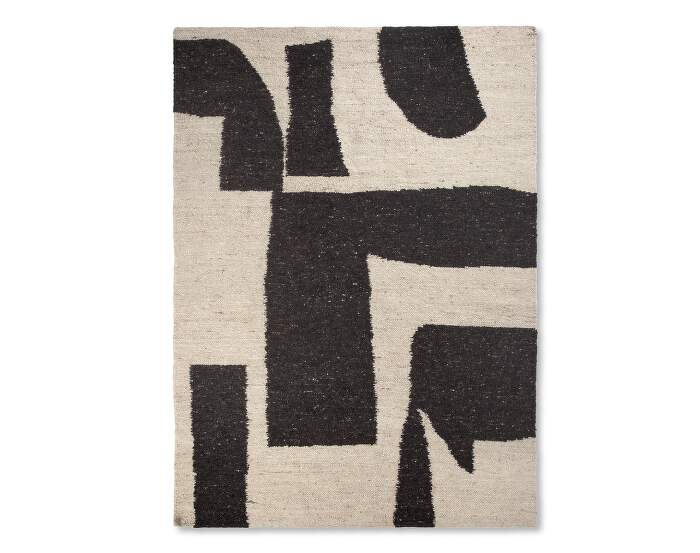 Piece Rug, off-white / coffee