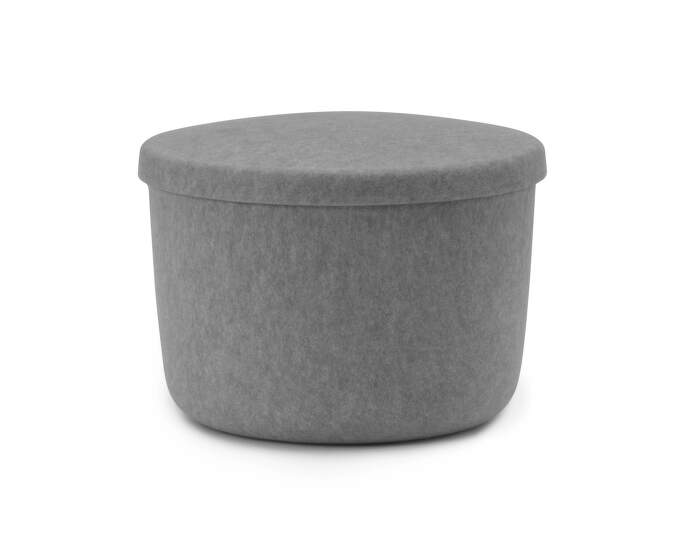 Hide Storage Pouf Small, grey