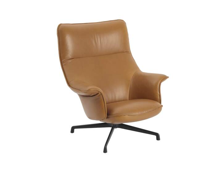 Doze Lounge Chair, Leather Cognac / anthracite