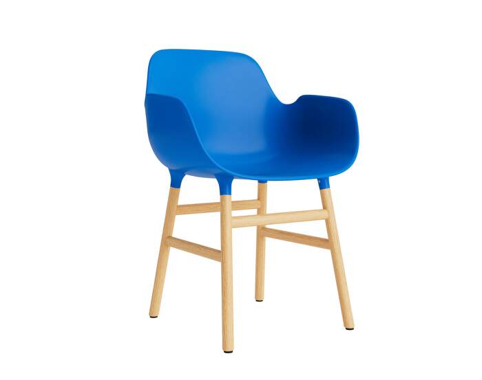 Form Armchair Oak, bright blue