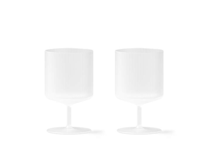 Ripple Wine Glasses Set of 2, frosted