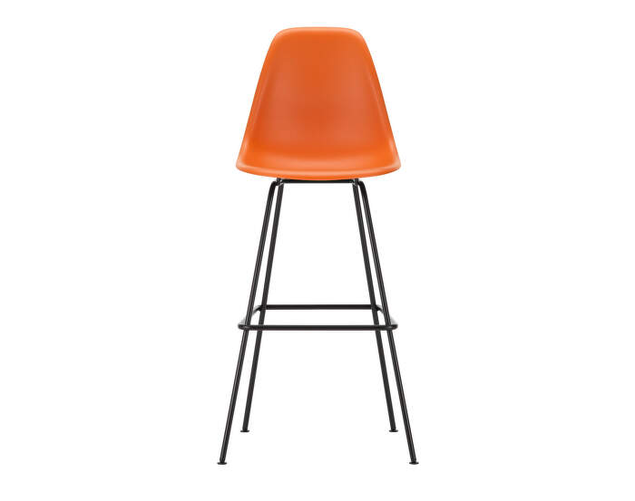 Eames Plastic Bar Stool High, rusty orange