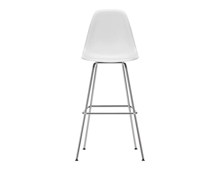 Eames Plastic Bar Stool High, cotton white/chrome