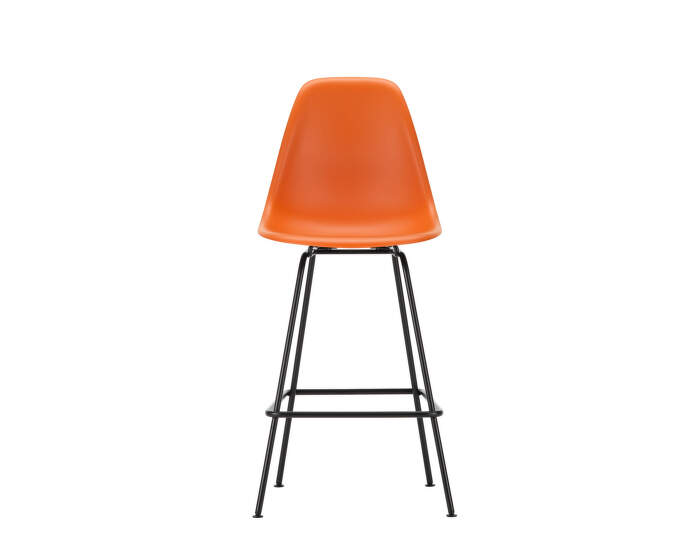 Eames Plastic Counter Stool Low, rusty orange