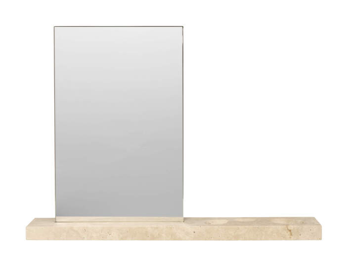 Caseta Table Mirror, travertine