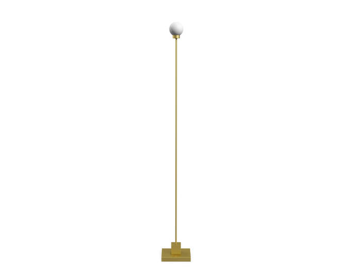 Snowball Portable Floor Lamp, brass