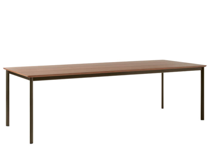 Drip HW117 Dining Table, bronzed/lacquered walnut