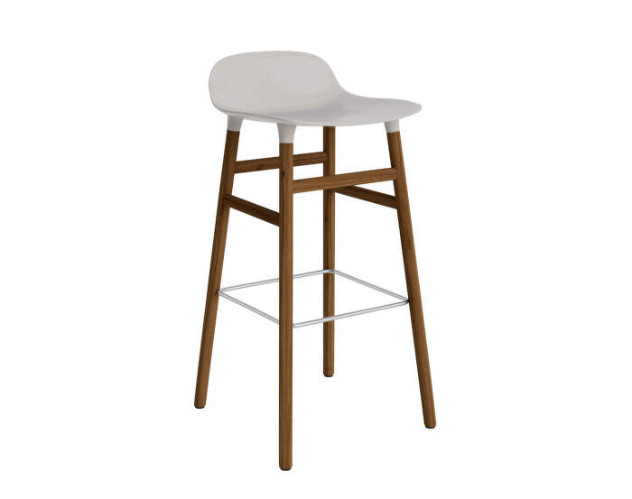 Form Bar Chair 75 cm Walnut, warm grey