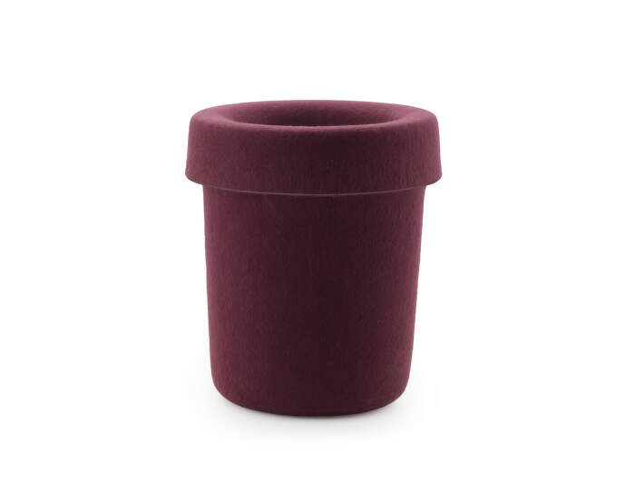 Hide Office Bin, burgundy