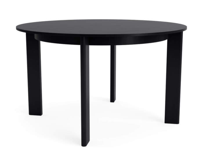 Chisel 25 Table Round Ø127, black lacquered oak