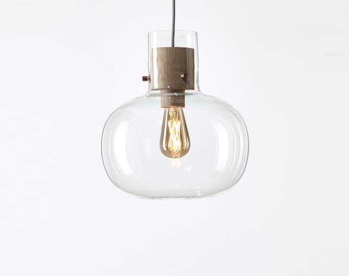 Awa Medium PC1129 Lamp, clear / waxed oak