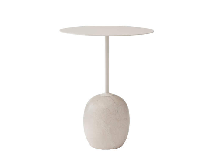 Lato Side Table LN8, Ivory White/Crema Diva Marble