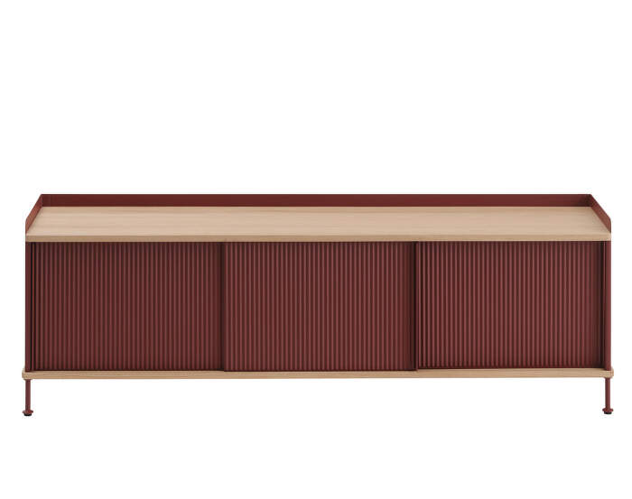 Enfold Sideboard 186x48, oak/deep red