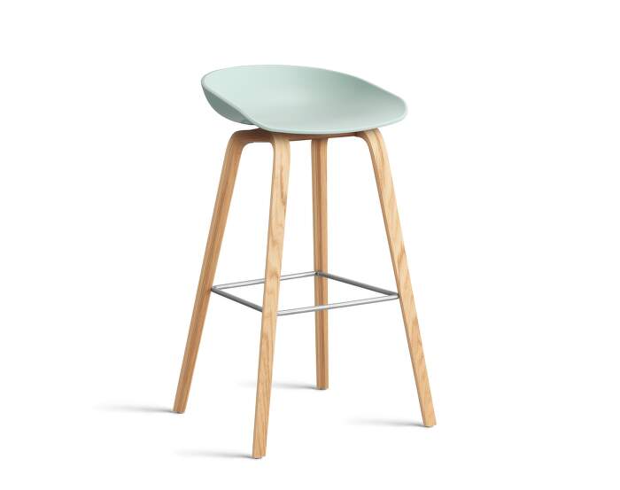 AAS 32 Bar Stool High Oak, dusty mint