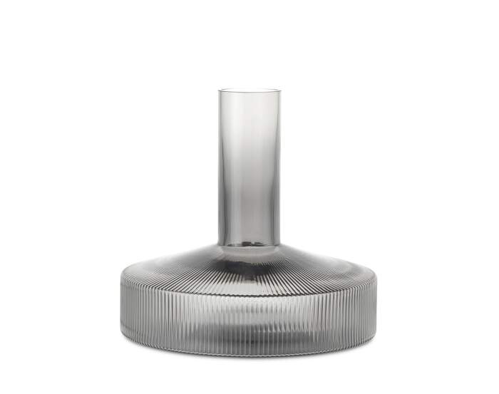 Ripple Wine Carafe, smoked grey