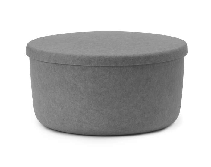 Hide Storage Pouf Large, grey