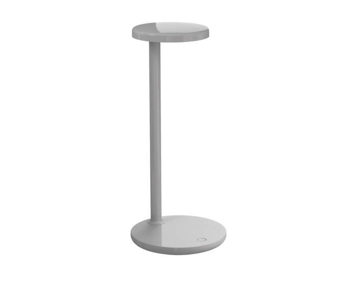 Oblique Table Lamp, glossy grey