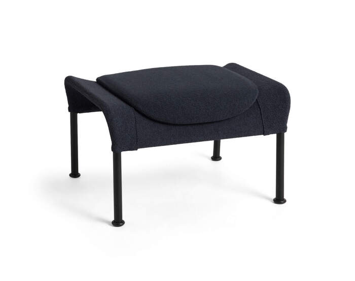 O2 Ottoman, black textile