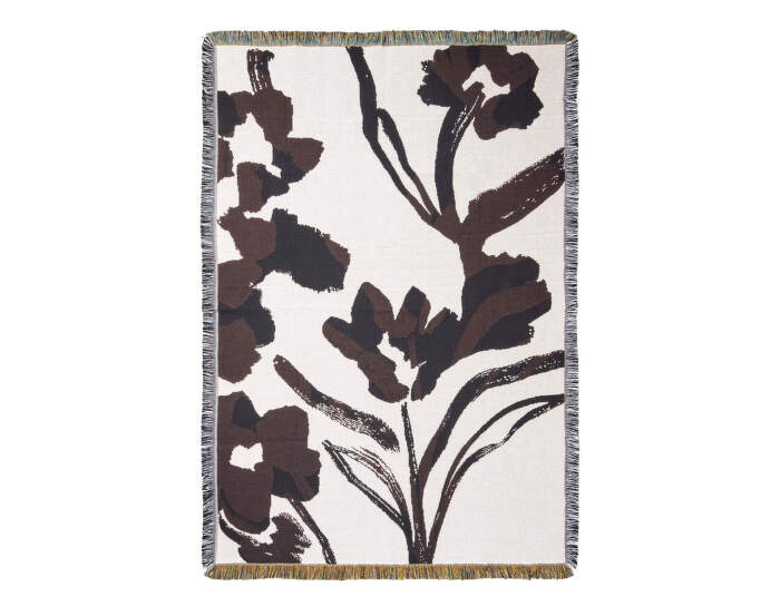 Cilla Tapestry Blanket, off-white/dark grape