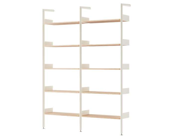 Rombe Configuration A, alabaster/lacquered oak