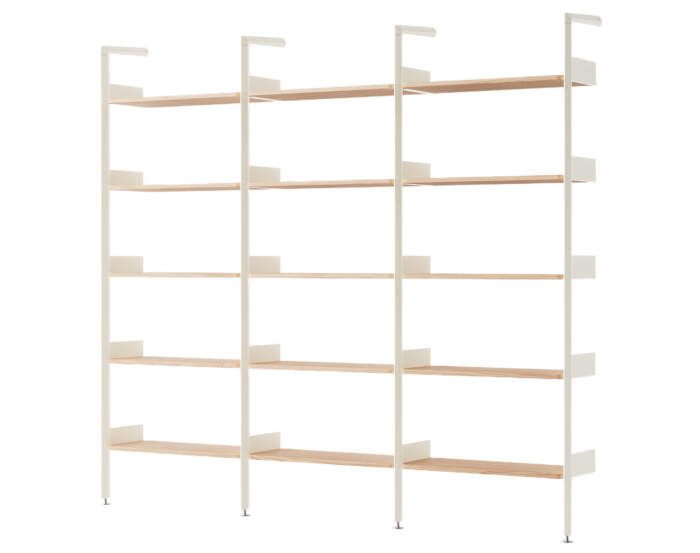 Rombe Configuration F, alabaster/lacquered oak