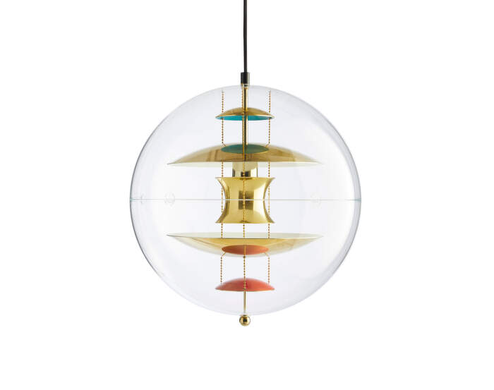 VP Globe Ø40 Pendant Light, brass/red/blue
