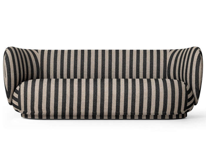 Sofa Rico 3, Louisiana sand  black