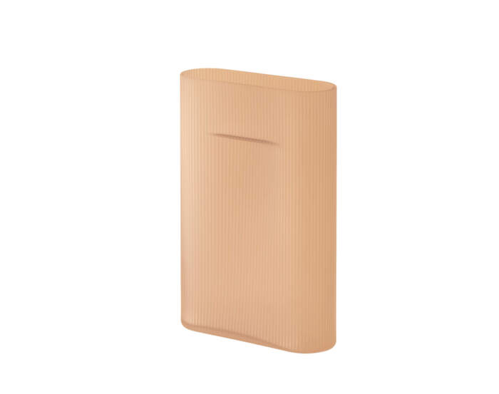 Váza Ridge H35, light orange frosted glass