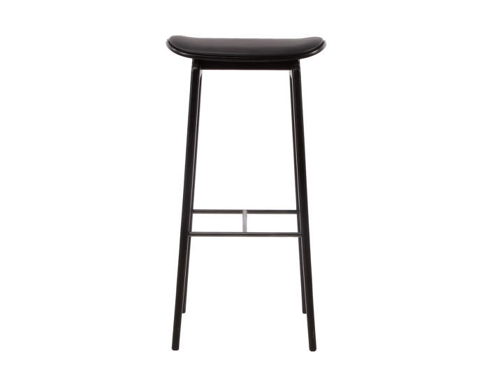 NY11 Bar Stool High, black oak / ultra leather Black 41599