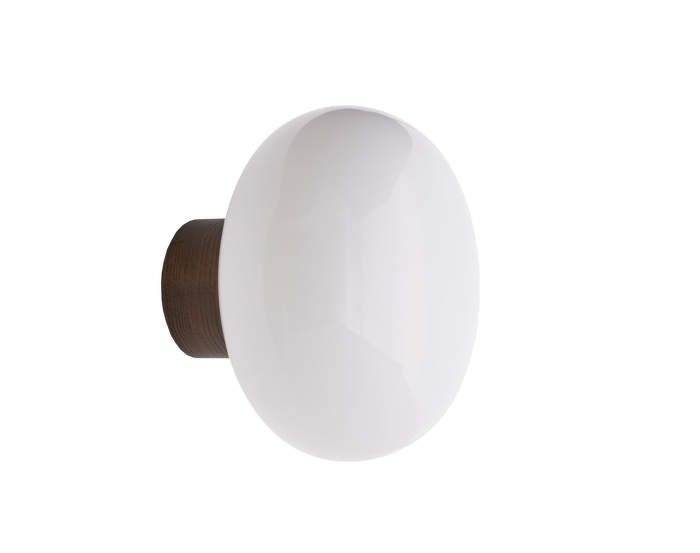 Karl-Johan Wall Lamp, Smoked Oak w. White Opal Glass