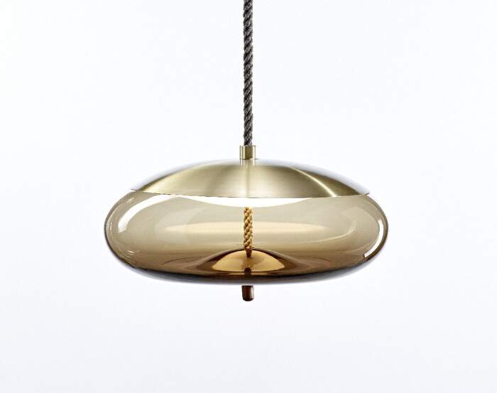 Knot Disco PC1017 Lamp, brown / brass