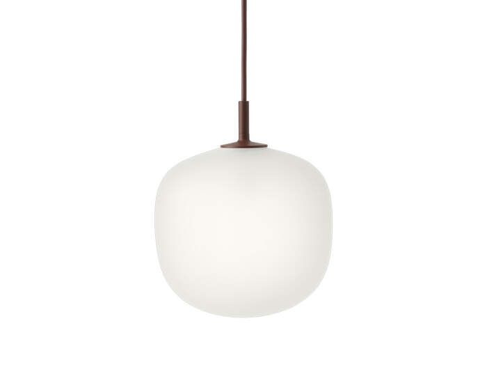 Rime Pendant Lamp Ø18, opal/deep red