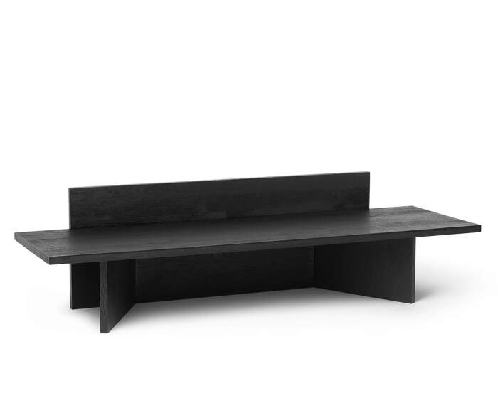 Oblique Bench, black oak