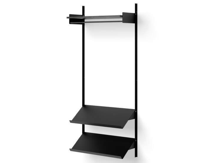 Wardrobe Shelf 1, black ash/black