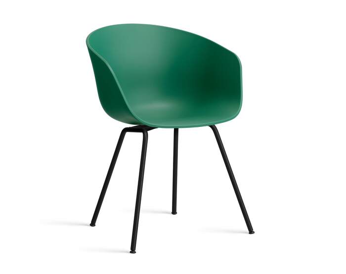 AAC 26 Chair Black Steel, teal green