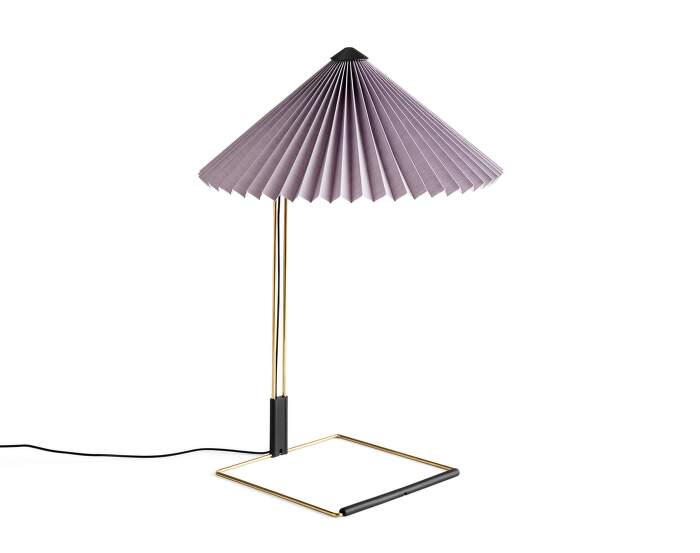 Matin 380 Table Lamp, polished brass / lavender