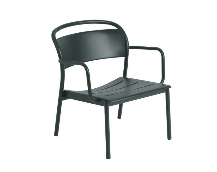 Linear Steel Lounge Armchair, dark green