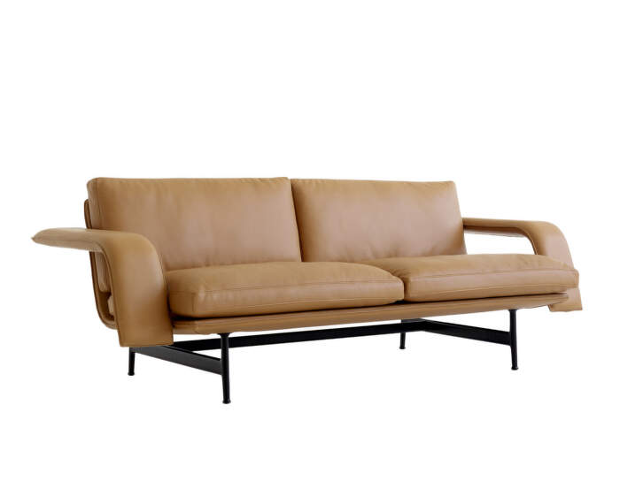 Meantime Sofa AV30 2-seater, cognac/black