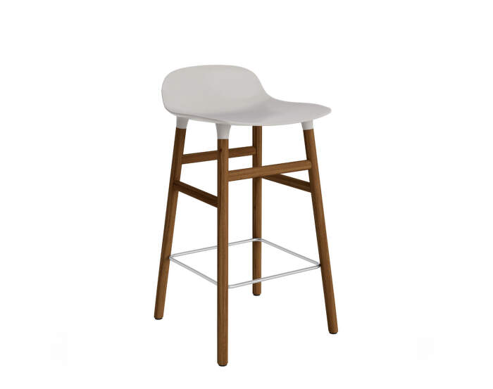 Form Bar Chair 65 cm Walnut, warm grey