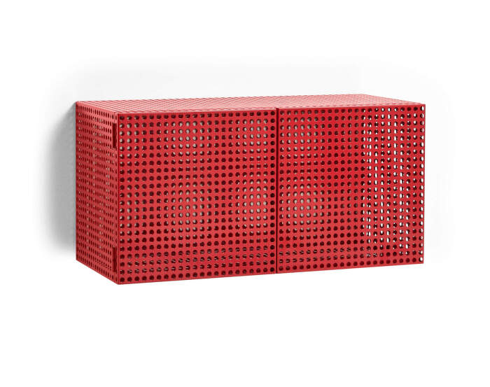 Perforated Cabinet Wall Small, wine red